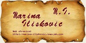 Marina Ilišković vizit kartica